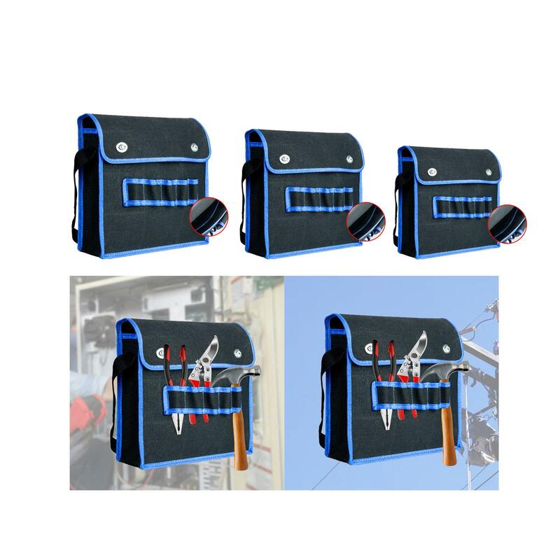 กระเป๋าเครื่องมือผ้าใบจัดระเบียบเครื่องมือทำสวนกระเป๋าเก็บเครื่องมือ Tali bahu แบบปรับได้กระเป๋าอุปกรณ์ตัดสายไฟสำหรับผู้สร้างก่อสร้าง
