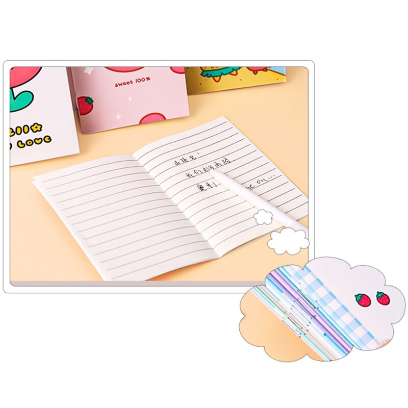 Pocket Notepad Planner Mini Cartoon Notebook 32Pages Not Bleeding for Women Girl Office Worker Student Recording Dropship