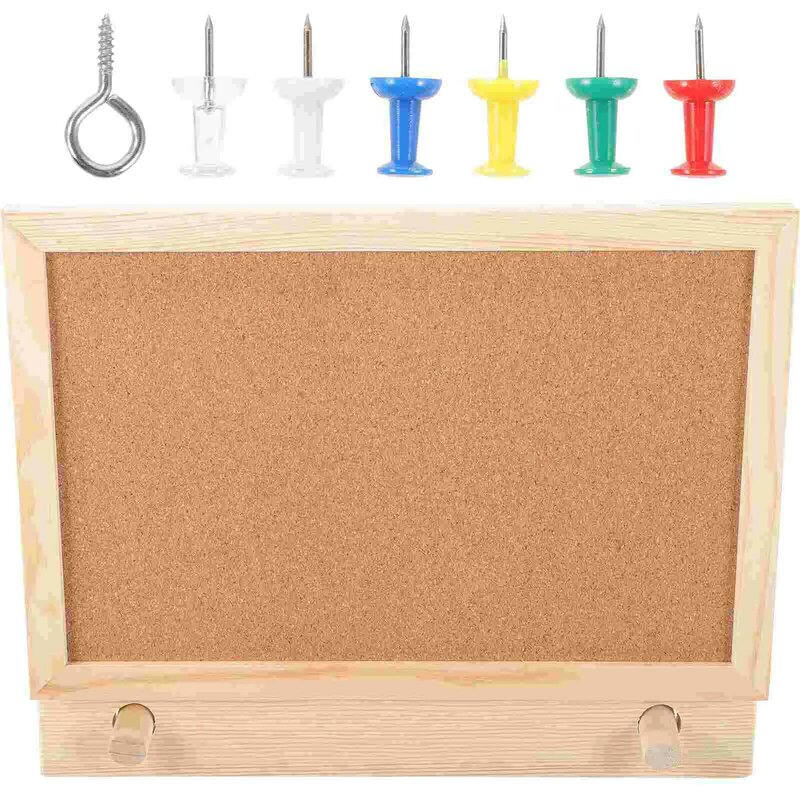 Office Note Board Easel Bulletin for Pictures Push Pin Needle Plate Wall Boards Walls Framed Cork Wooden Decor