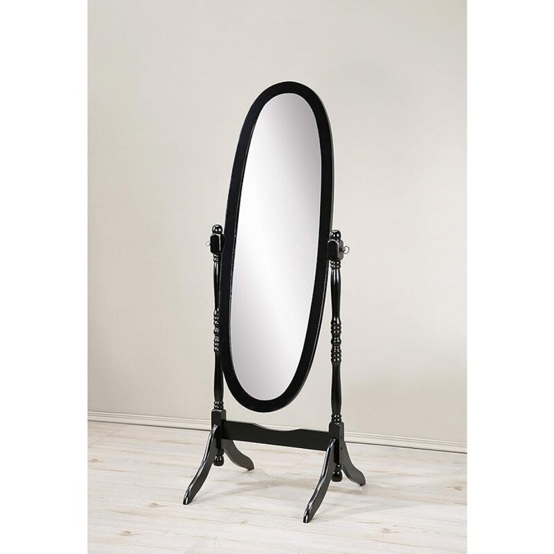 Spiegel Ganzkörper möbel Holzboden spiegel im traditionellen Stil, schwarze dekorative Spiegel in Kirsch optik