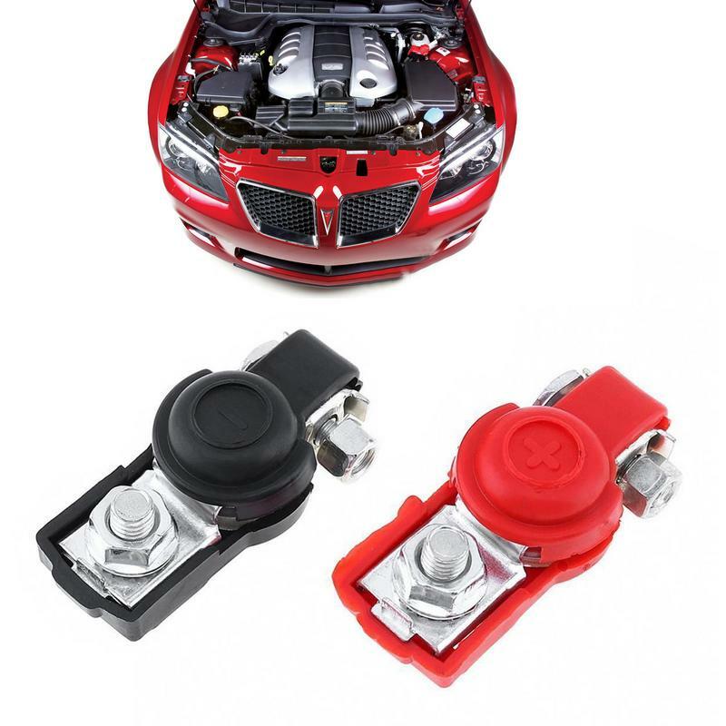 1 пара антикоррозийных металлических автомобильных красных и черных клемм аккумулятора с винтовыми зажимами универсальные аксессуары для модификации автомобиля