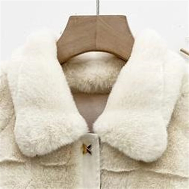 Casaco de pele artificial de vison artificial feminino, casaco de pelúcia quente para senhoras, casacos de inverno femininos, simulado natural, 2024