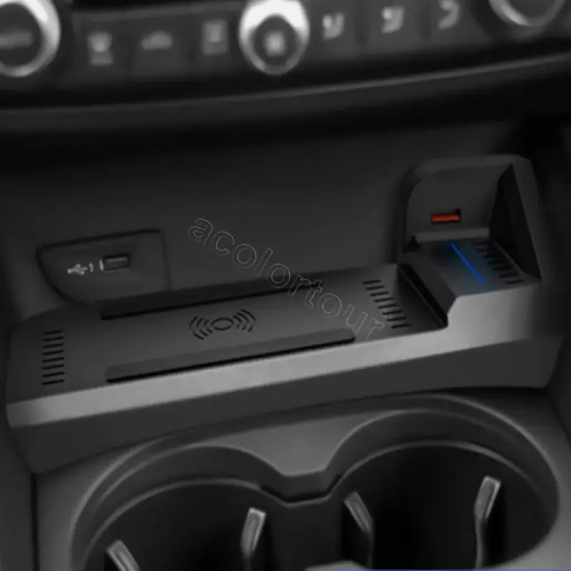 Dudukan telepon nirkabel, Aksesori interior pengisi daya mobil untuk Audi A3 8V S3 2014-2020 15W
