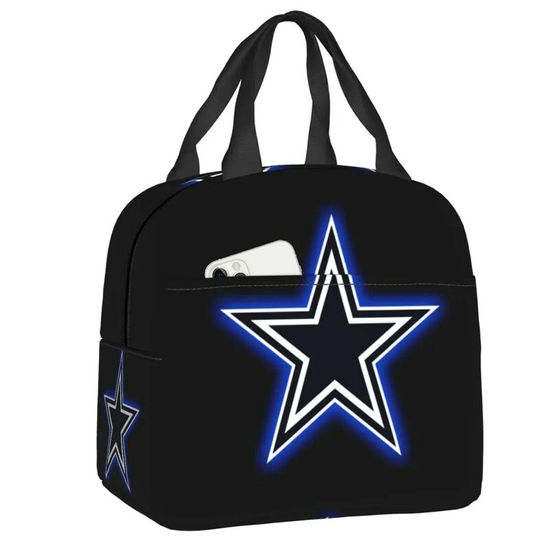 Cowboy Star Lunch Box Waterproof Thermal Cooler Food Insulated Lunch Bag for Women Kids School Work Picnic Reusable Tote Bags