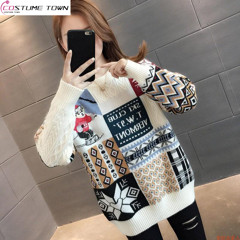 Women's Casual Hooked Sweater 2023 Autumn/Winter Korean Version New Loose Fashion Knitted Sweater Trend