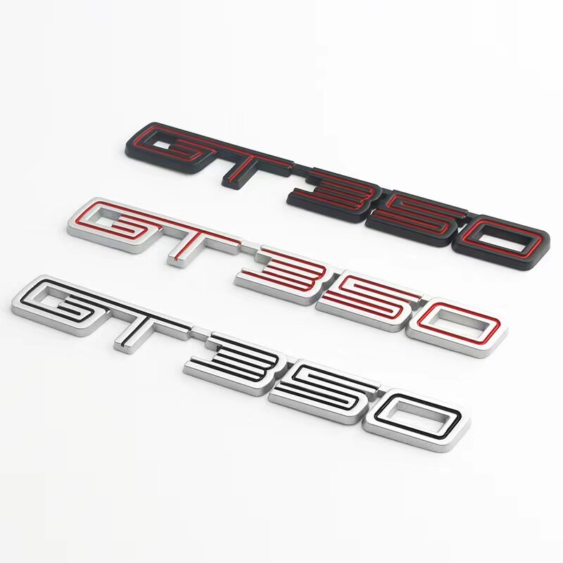 Metal 3D letras decalques adesivo para Ford Mustang, logotipo do carro, corpo do carro, cauda, emblema tronco, emblemas adesivos, Mustang GT 500, SHELBY GT350 GT500