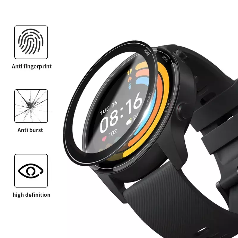 3d Gebogen Rand Volledig Zachte Beschermfolie Voor Xiaomi Horloge Mi Color Sporteditie Smart Watch Screen Protector Cover Niet Glas