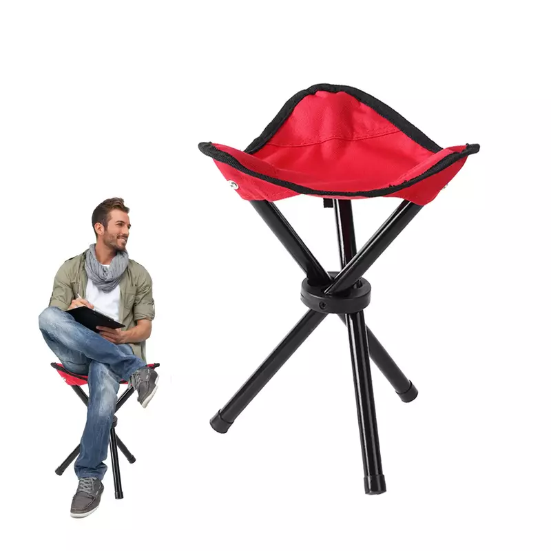 야외 다기능 휴대용 접이식 삼각형 스툴, 초경량 캠핑 낚시 슬랙커 의자