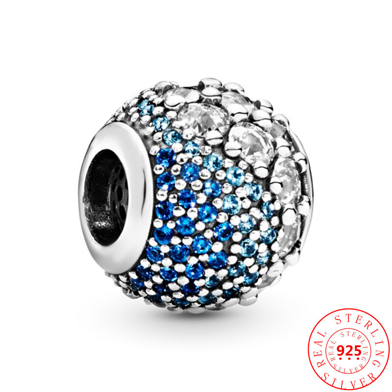 جديد 925 الفضة نجوم فراشة زهرة تمهيد الزركون تألق Beads بها بنفسك الخرز صالح الأصلي باندورا Charms سوار قلادة غرامة مجوهرات