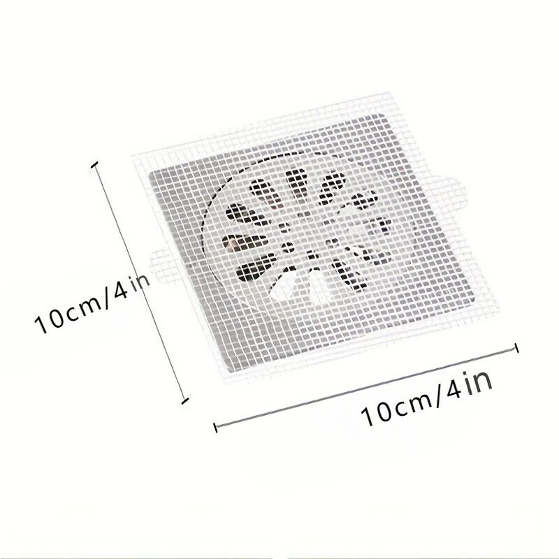 10pcs Drain Strainer Cover For Hair Stopper, Anti-fly Silicone Filter Net Disposable Sink Strainer Kitchen & Bathroom