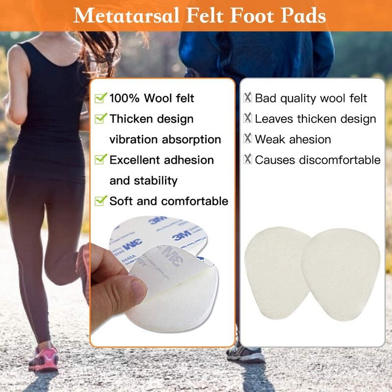 Metatarsal Felt ฟุตแผ่นใส่แผ่นเท้า Cushion Pain Relief Forefoot สนับสนุนกาวโฟมเท้า Bantal Alas สำหรับผู้ชายและผู้หญิง