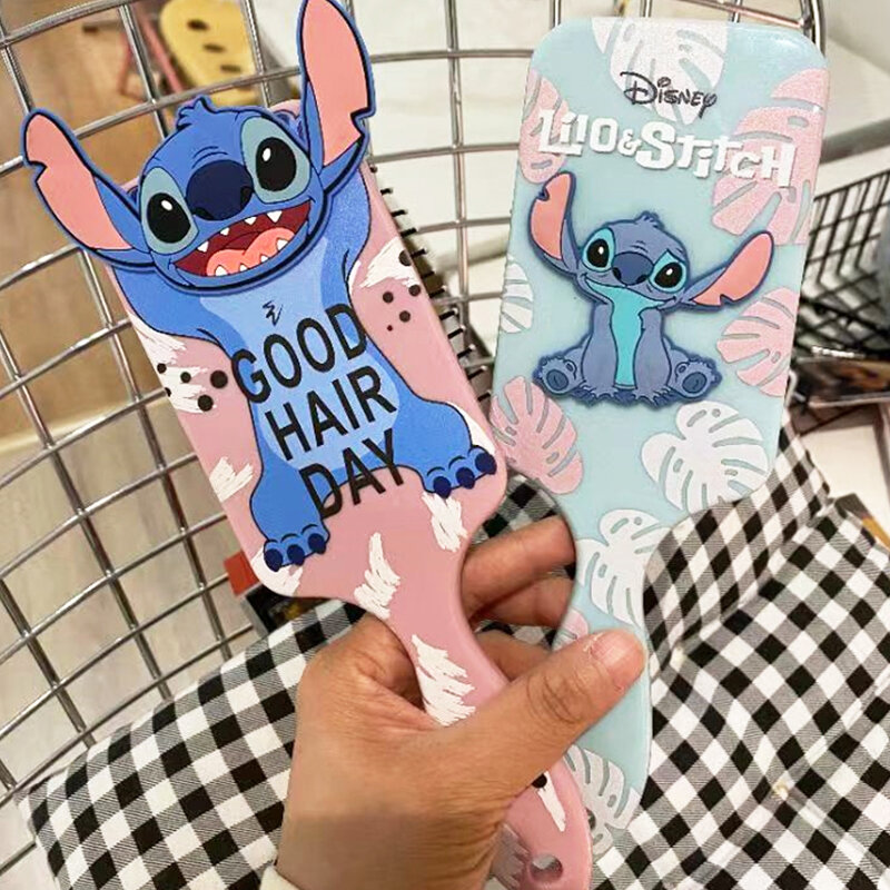 Disney Anime Figuren Stich Air Kissen Massage Kämme Anime Cartoon Kinder Kamm Haar Pinsel Friseur Werkzeug Kinder Spielzeug Geschenke