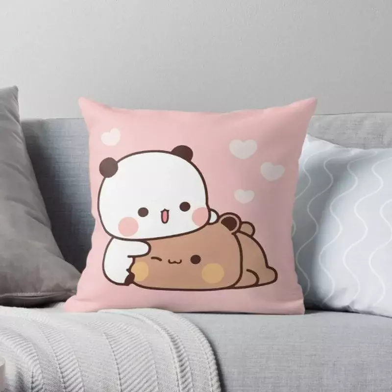 Панда медведь объятия Bubu duda Mochi персик Кот диванная Подушка спальня диван кровать в стиле аниме модная наволочка