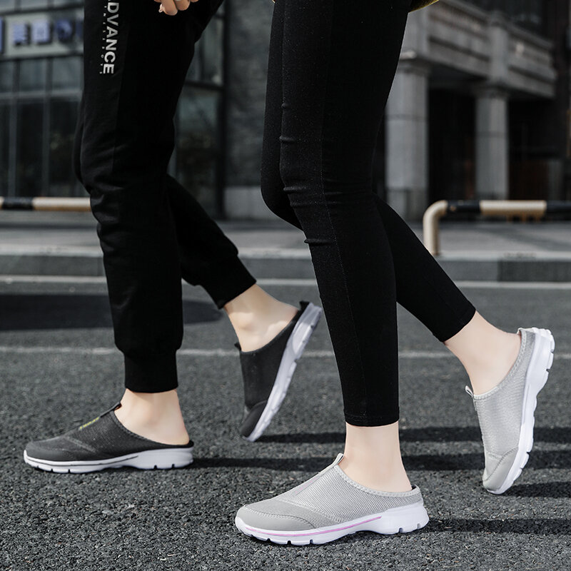 STRONGSHEN-zapatos informales de malla transpirable para mujer, zapatillas planas ligeras, zapatos planos para mujer