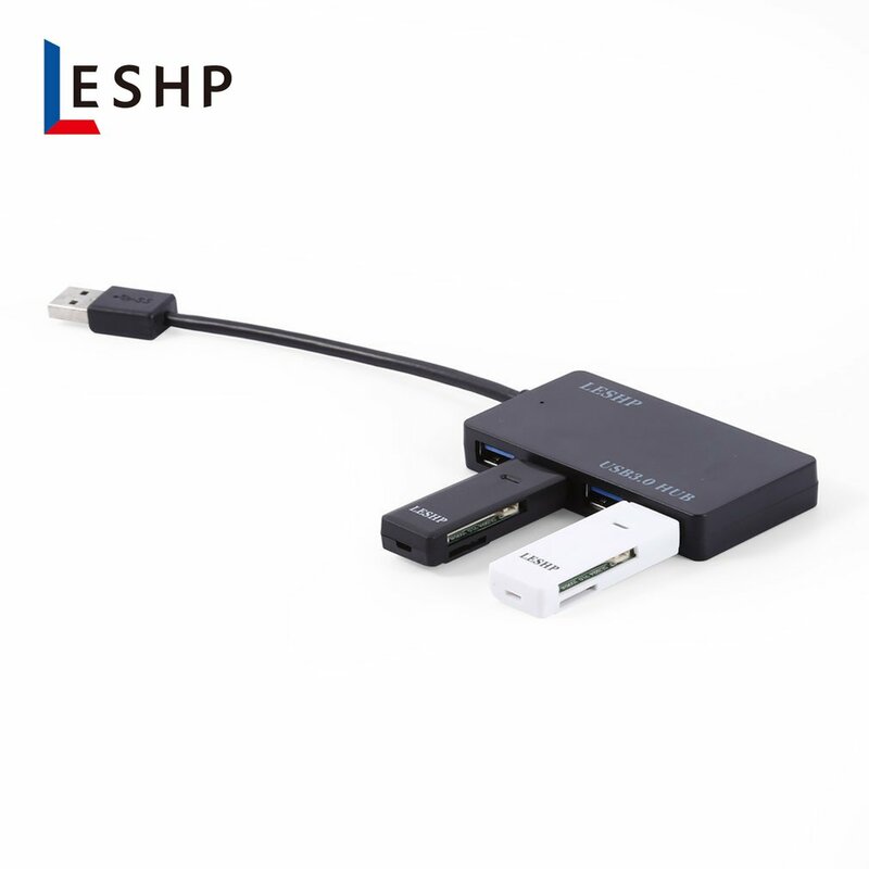 LESHP cztery porty Ultra cienka konstrukcja USB 3.0 HUB Plug and Play łatwa w użyciu i przenoszeniu transmisja Super prędkość (5 gb/s)