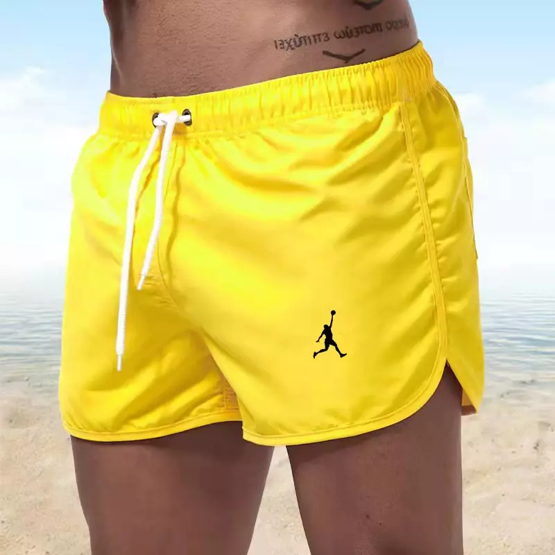 Pantalones cortos de natación estampados para hombre, traje de baño sexy, playa, tabla de surf, Verano
