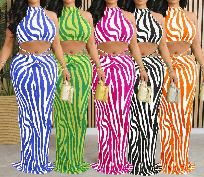 Женские вечерние платья в полоску, костюм из двух частей, длинное платье, сексуальные элегантные коктейльные платья, модные летние Выпускные платья xiny567