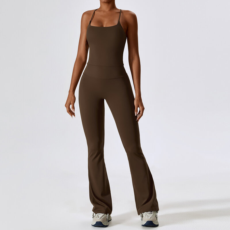 Setelan Yoga 2 potong pakaian olahraga wanita tanpa kelim, setelan atletik pakaian olahraga Legging Gym, Bra Crop Top lengan panjang