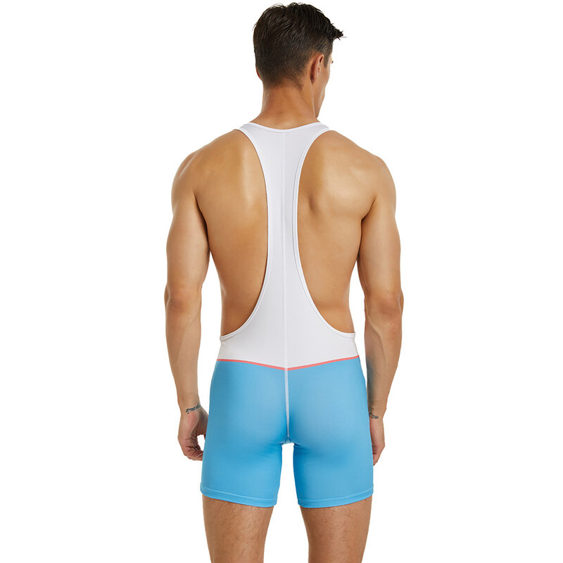 2023 Sexy Fitness Bodywear Wrestling Singlet Men Bodysuit Mens Undershirt Underwear Body Wear Suit Elastic GYM Workout Clothes