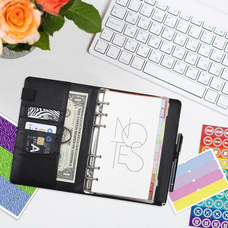 Binder tangan buku besar kreatif organisasi longgar daun Notebook kreatif uang tunai perencana keuangan buku tangan