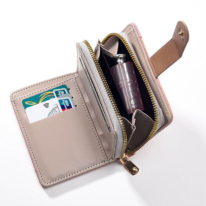 Portamonete per donna uomo porta carte di credito portafoglio con cerniera porta carte di credito portamonete portamonete portamonete quadrato fermasoldi