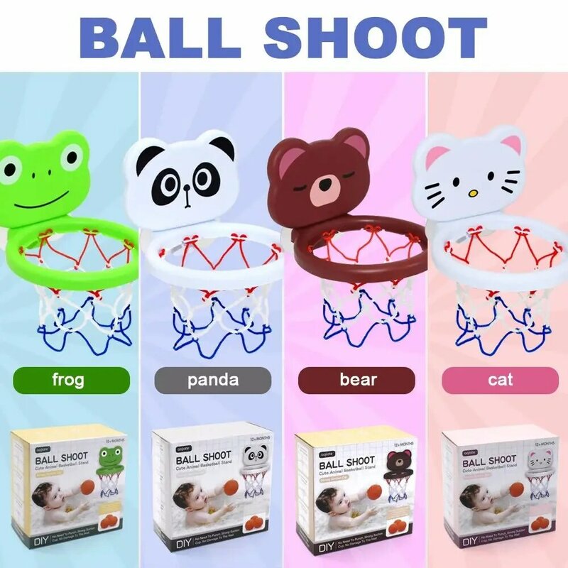 Shower Toys Mini with 3 Balls Water Shooting  Games Shooting Basket Toys Bathtub Water Play Set Bath Toys Basketball Backboard