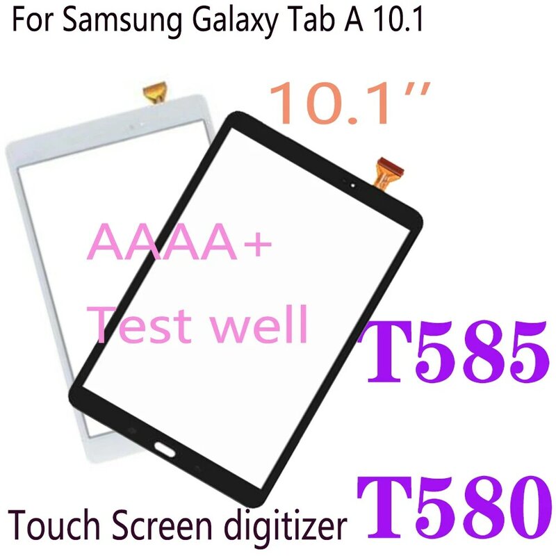 AAAA+ For Samsung Galaxy Tab A 10.1 T580 T585 SM-T580 SM-T585 Touch Screen Digitizer Sensor Panel Front Glass Tablet Replacement