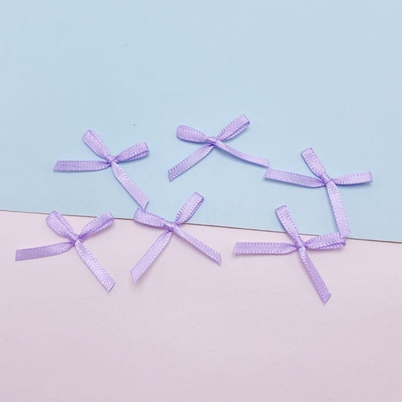 10 Pcs Girls Mini Colorful Bow DIY Sewing Appliques Tiny for Hairpin Headwear