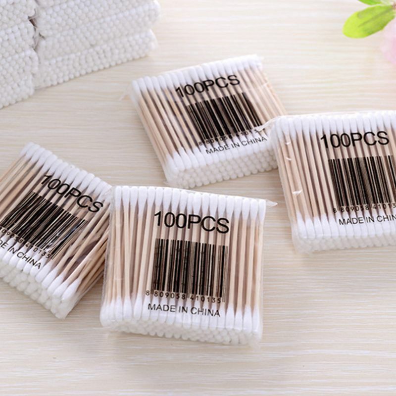 1 Pack Wooden Cotton Swabs Double-Tipped Multipurpose Safety Nose Ear Cleaning B Drop Shipping