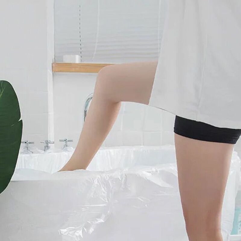 ถุงอาบน้ำแบบใช้แล้วทิ้งที่คลุมอ่างอาบน้ำแบบหนาป้องกันแบคทีเรียกันน้ำได้