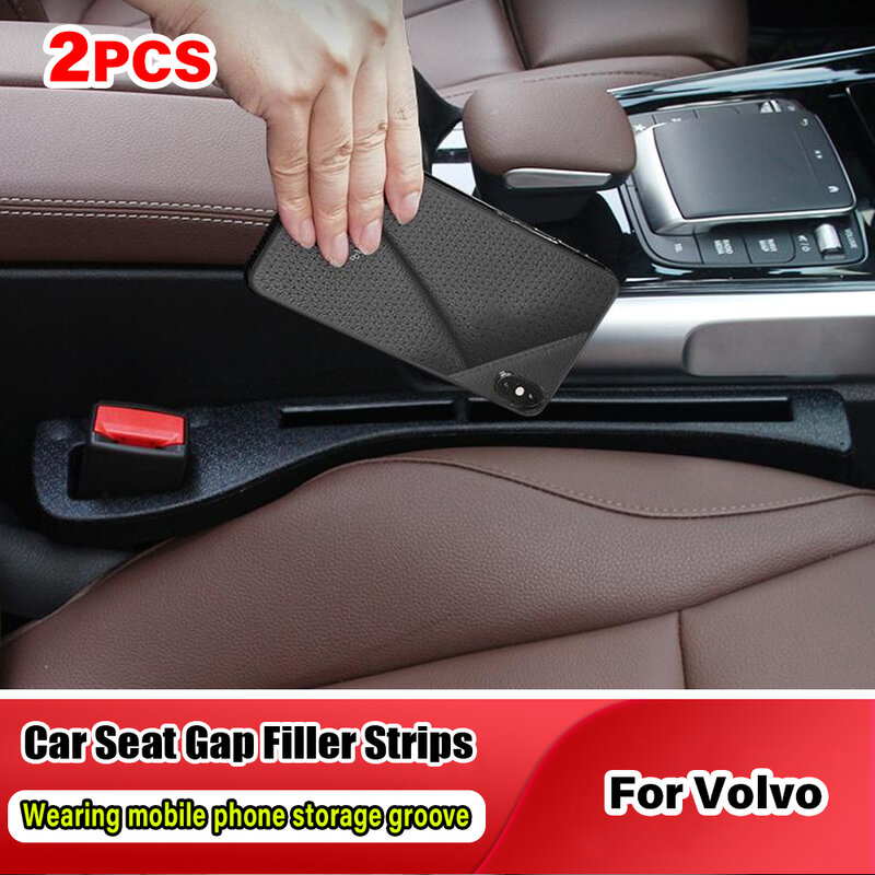Car Seat Gap Plug Strip Side Seam Gap Filler Leak Proof Seat Gap Organizer Interior Accessory For Volvo V40 V50 V60 V70 S40 S60
