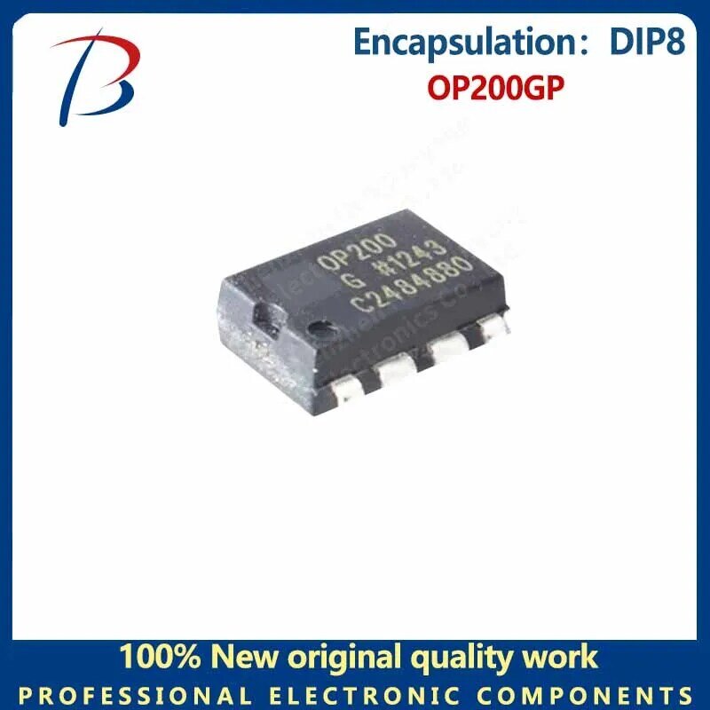 OP200GP amplifier operasional daya rendah ganda, 5 buah layar sutra OP200 dual low offset paket DIP8