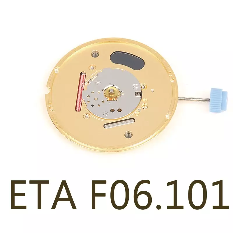 العلامة التجارية السويسرية الأصلية المستوردة الجديدة ، ETA F06.101 ، حركة الكوارتز بدون تقويم ، حركة اليدين ، F06101