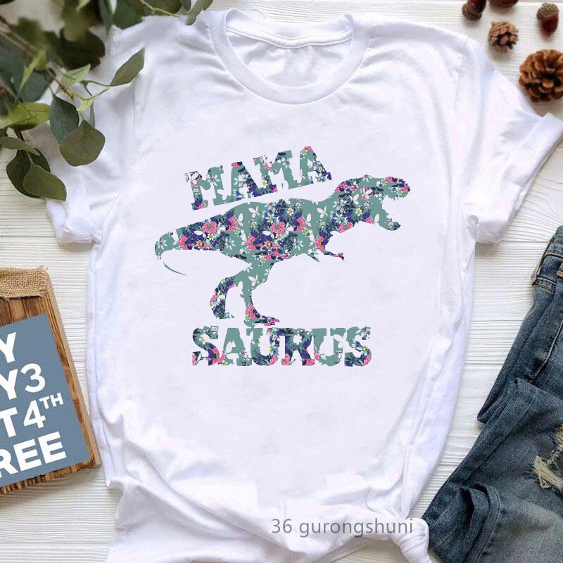 Camiseta engraçado do dinossauro jurássico do presente do dia das mães do sexo feminino t