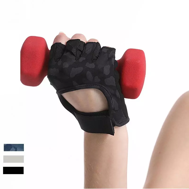 LO Fitness guantes de medio dedo para hombres y mujeres, guantes de Yoga de verano, antideslizantes, anticapullo, resistentes al desgaste, transpirables