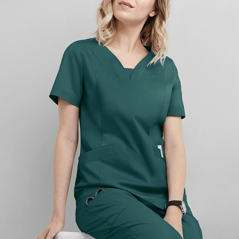 Kurzarm neuesten Frauen Peelings Großhandel Operations saal Uniform Krankenhaus klinische Arbeits kleidung Kleidung chirurgische Arbeits kleidung