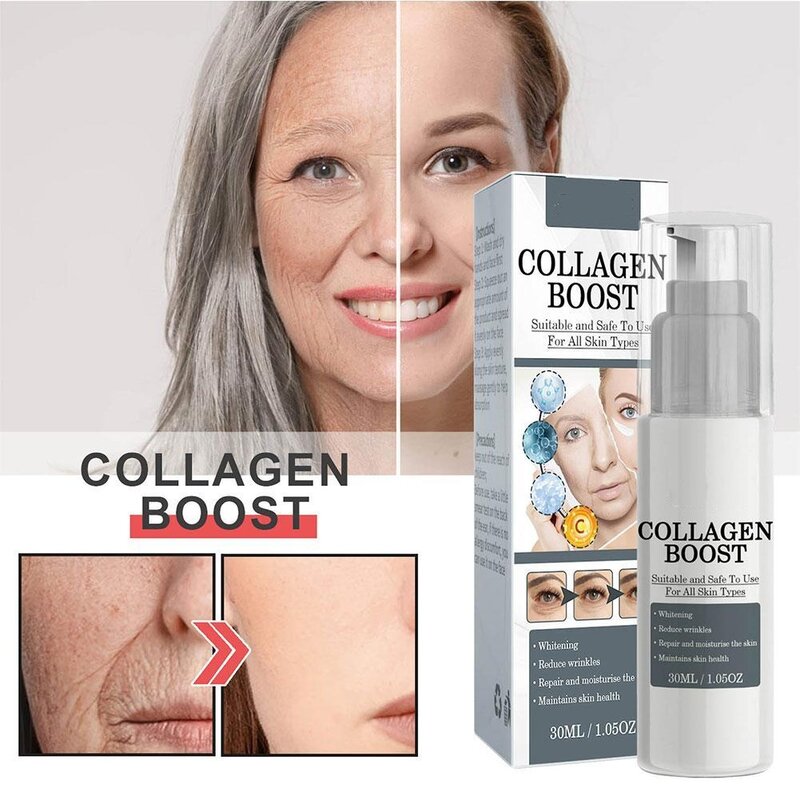 Collagen Boost Anti-Aging Soro, Remoção de Mancha Escura, Rugas, Mancha Pálida, Mancha Escura, Removi, 30ml, 1 Pc, 2Pcs