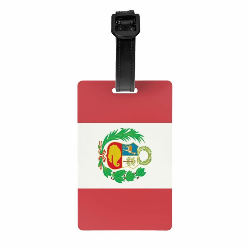 Bagagem peruana Tags para mala de viagem, Privacidade ID Label Capa, Bandeira do Peru