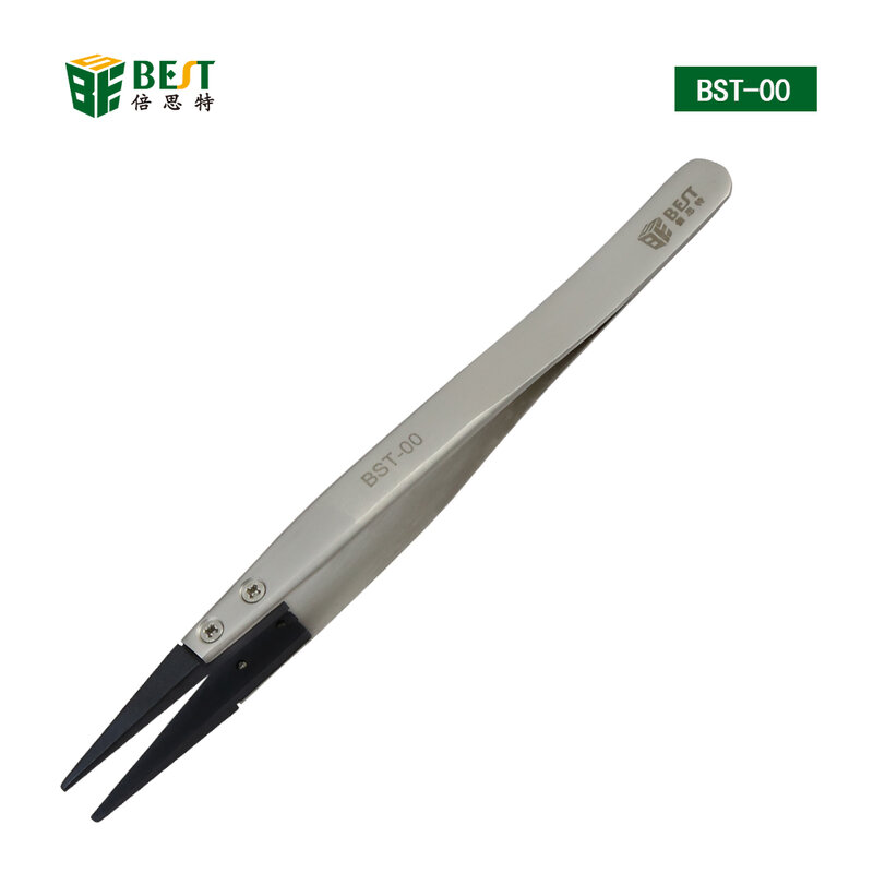 BST-00 Anti-acid  Tipped Plastic Tweezer Fine Pointed Tips with Heat Resistance