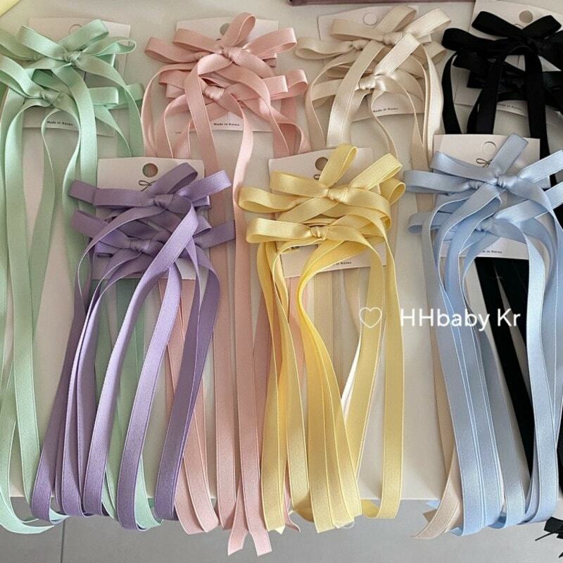2023 New Fashion Cloth Ribbon Hair Clip Clamp Sweet Bow Hairpin Barrettes For Women Girls Hair Accessories Korean Headdress Gift