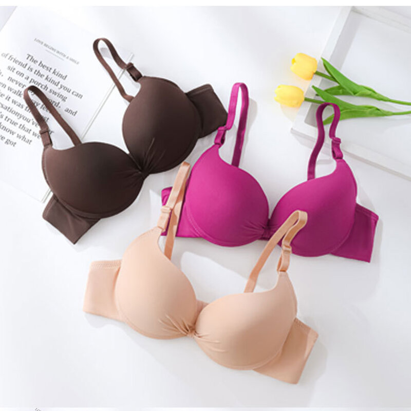 Sexy Gathe Smothing Bra Anti-Sagging Soft Steel  Comfort Bra Suitable for Holiday Birthday Gift