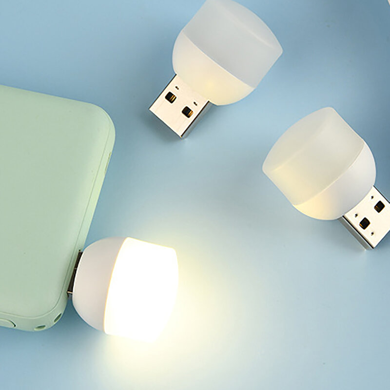 Lámpara de enchufe USB para ordenador, luz LED de noche, carga de energía móvil, lámparas de pequeño libro LED, protección ocular, luz de lectura