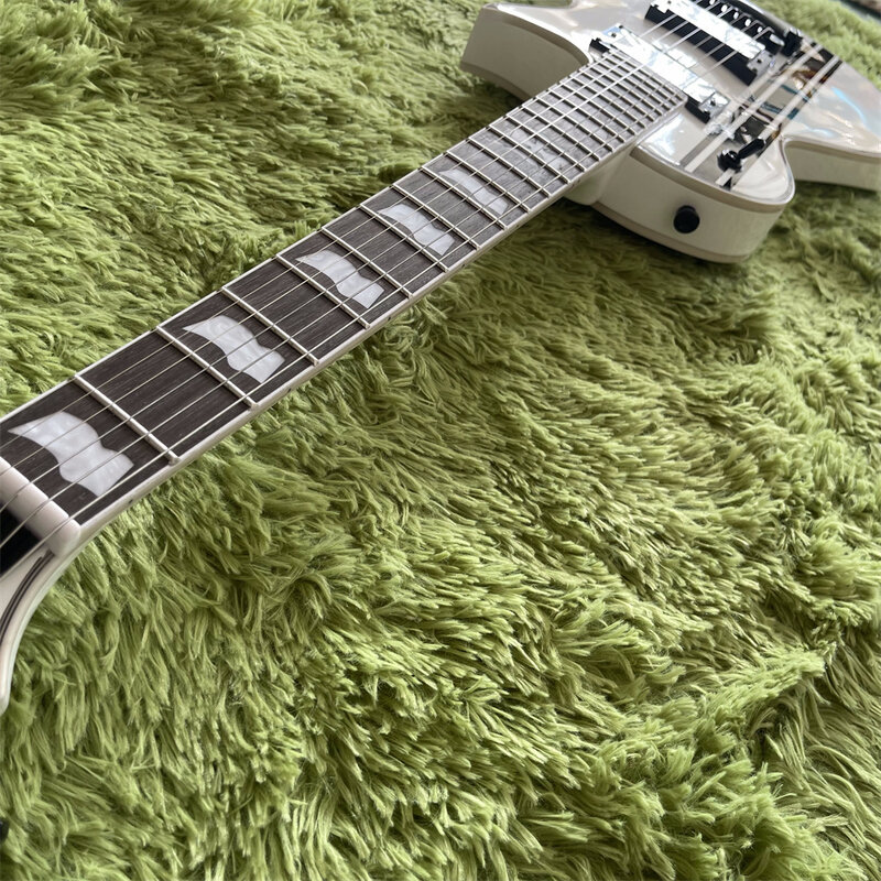 Free Shipping in Stock Electric Guitar Electric Guitar White Iron Cross Black Hardware Special Signature Guitars Guitarra