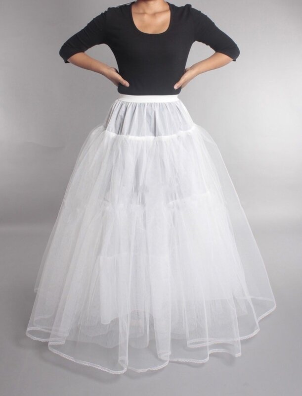 Puffy 6 Hoops Wedding Petticoat Crinoline Slip Bridal Onderrok Op Voorraad Hoge Kwaliteit