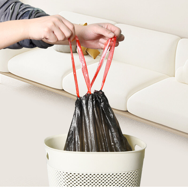 Sacos De Lixo Descartáveis Engrossar Sacos De Lixo De Cordão Saco De Resíduos De Limpeza De Cozinha Bolsa de armazenamento impermeável 1 rolo