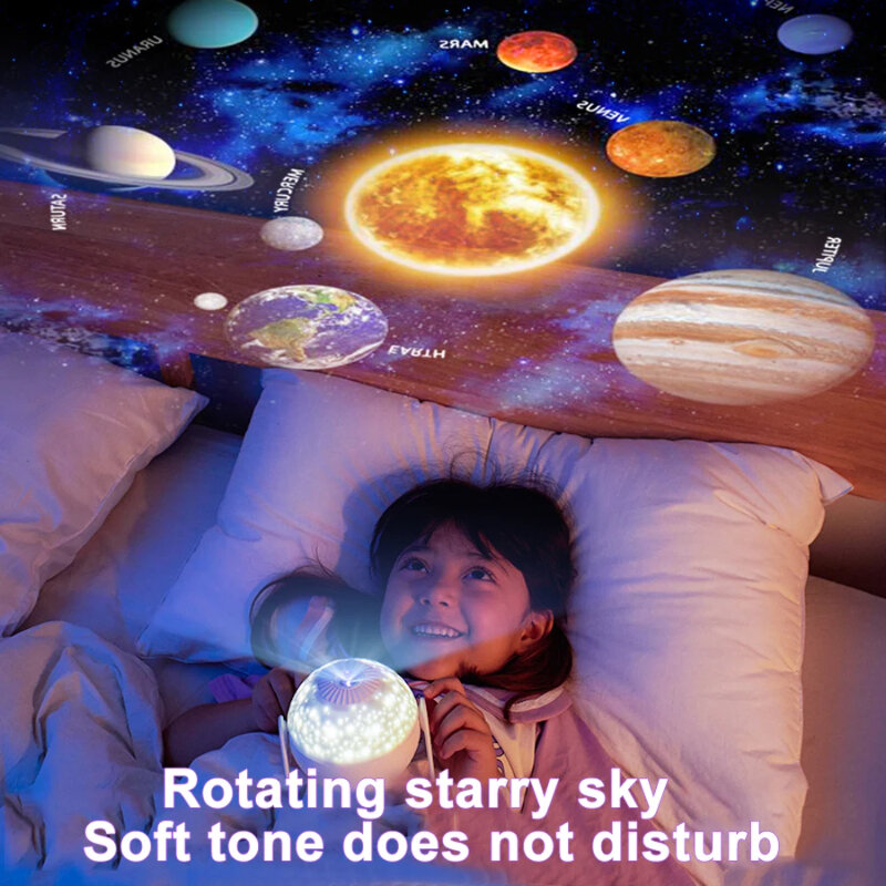 Galaxy Projector 360 ° Verstelbare Sterrenhemel Nachtlamp Slaapkamer Romantisch Omgevingslicht Kinderen Verjaardagscadeau Kerstcadeau
