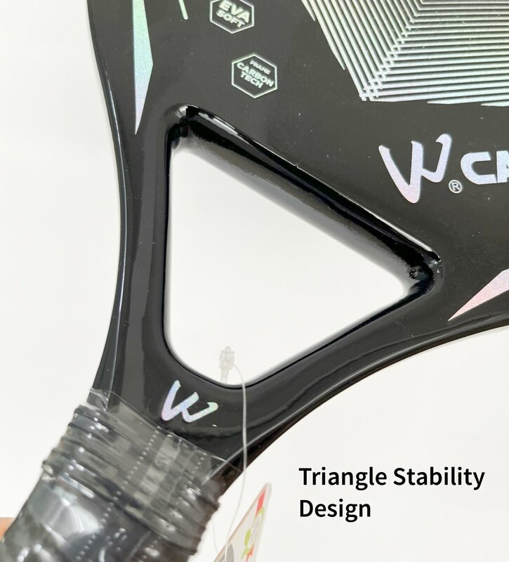 Racket Strand Tennis Camewin 3K Holografische Full Carbon Fiber Frame Feminino Masculina Kit Ruw Oppervlaktebehandeling Beginner