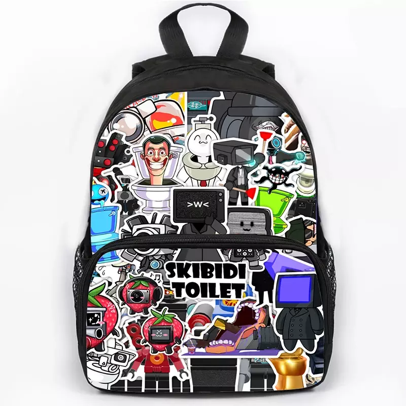 3D Skibidi Toilet School Backpack High Quality Student Bookbag Children Satchel Anime Game Boys Schoolbag Travel Bagpack Men Bag