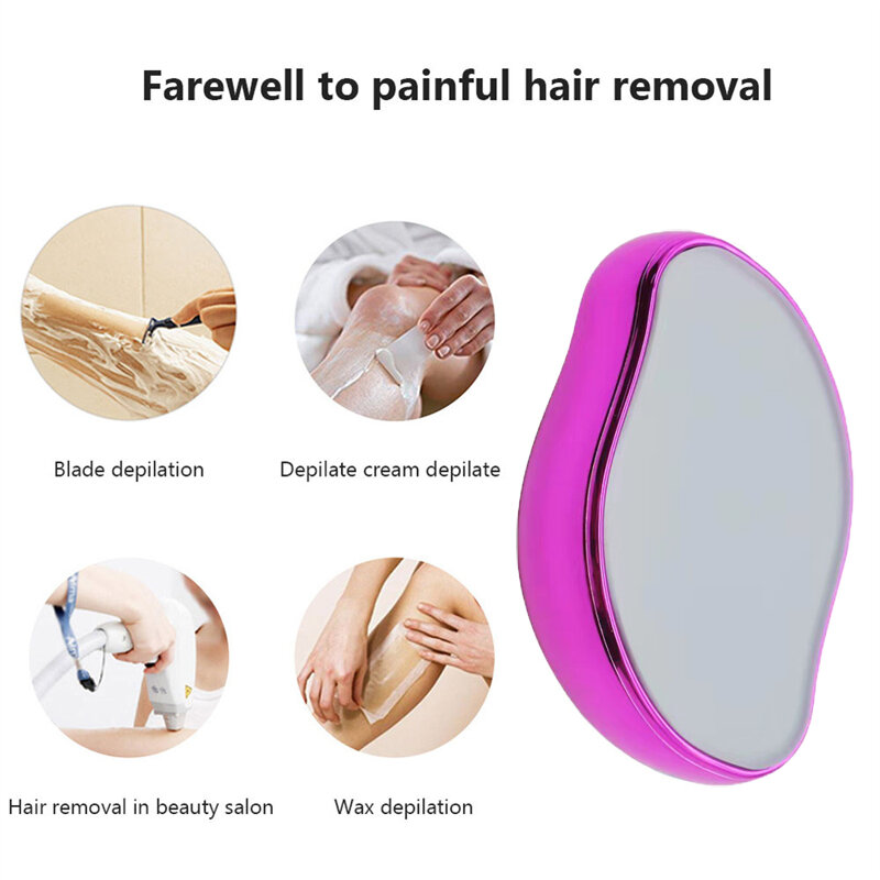جهاز إزالة الشعر النانو النسائي غير مؤلم من الكريستال ، أداة إزالة شعر الجسم متعدد الألوان ، أداة إزالة شعر الإنسان