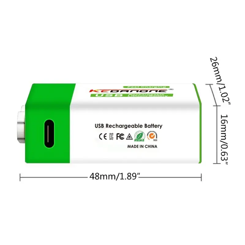 New 9V 12800mAh Li-ion Rechargeable Battery Micro USB Batteries 9 V Lithium for Multimeter Microphone Toy Remote Control KTV Use